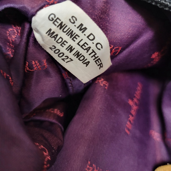 Anuschka Large Butterfly & Flowers Hand Painted Genuine Leather Shoulder Bag - Picture 13 of 14